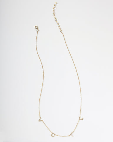 VOTE Necklace (Gold Plate)