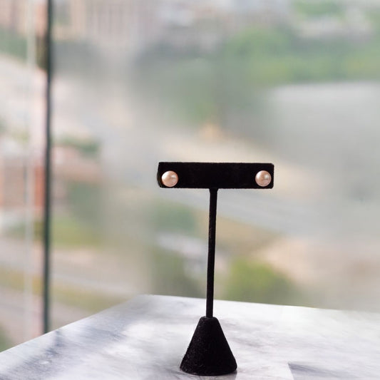 Mini Pearl Studs (Pink)