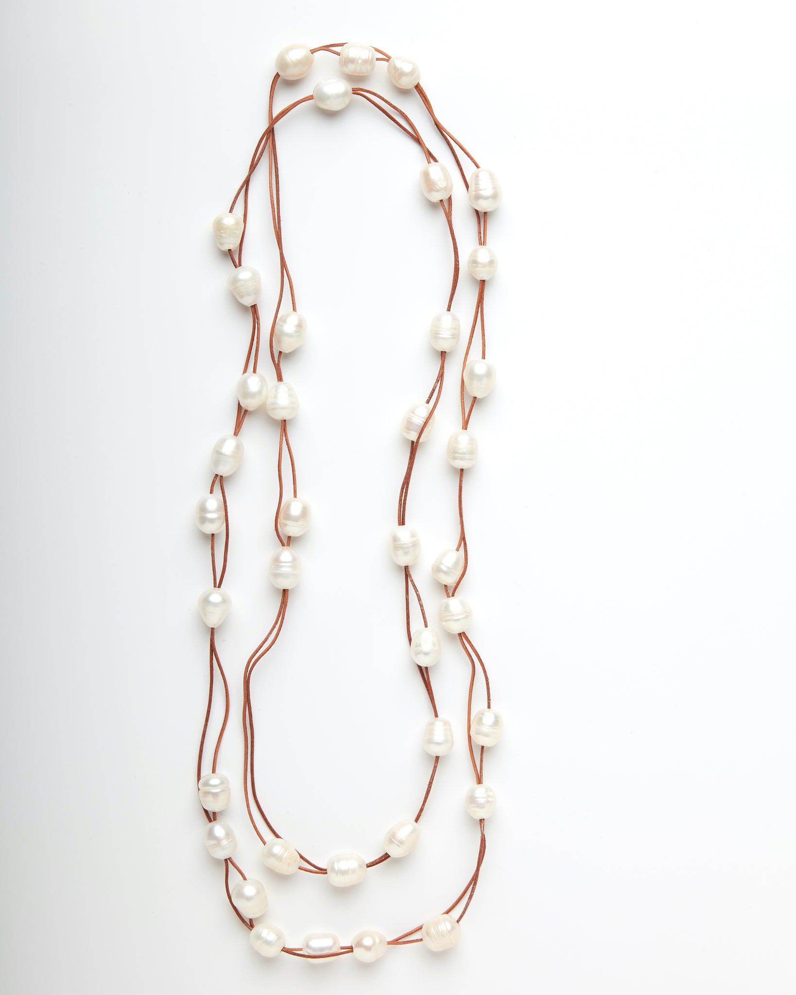 Gift With $150 Purchase - Long Pearl and Suede Necklace