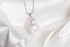 AAA Grade Pearl with Gemstone Duo Set in 14k White or Yellow Gold