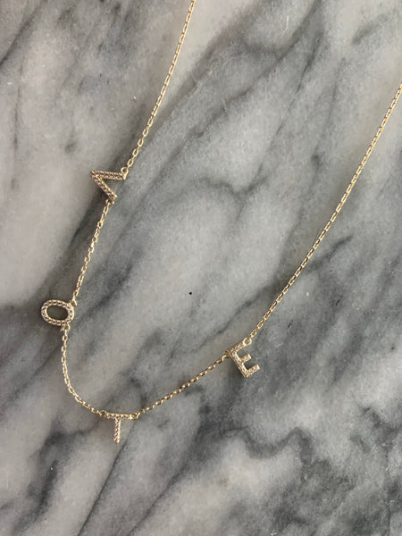 VOTE Necklace (Gold with Bling)
